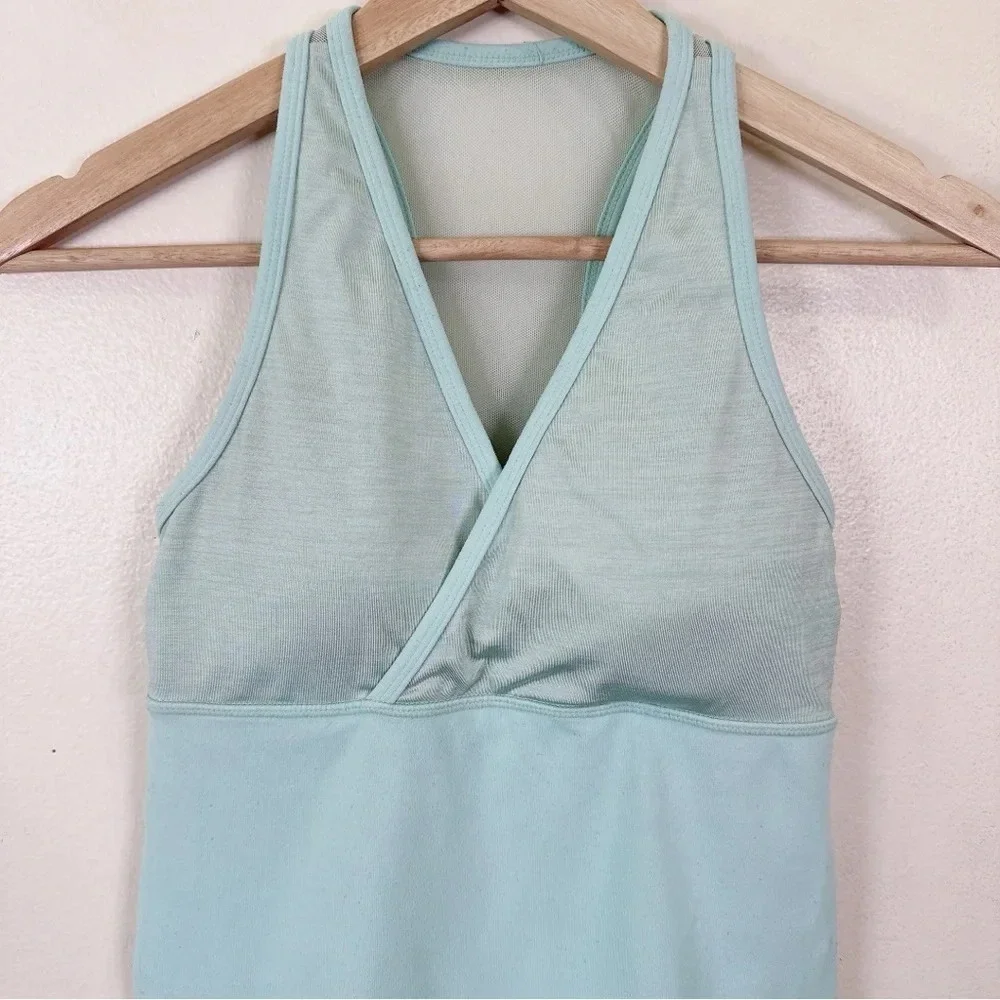Lululemon Deep V Tank Padded Mint Color Athletic Tank Top